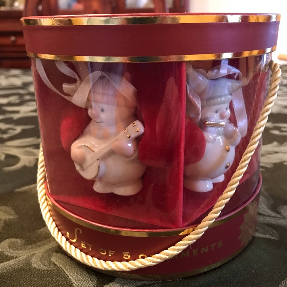 Lenox snowmen ornaments 5 piece set
